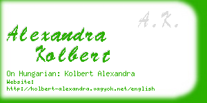 alexandra kolbert business card